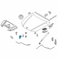 OEM 2012 BMW 335i Hood-Safety Catch Latch Lock Diagram - 51-23-7-241-663