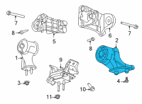 OEM 2021 Ford Bronco INSULATOR ASY - ENGINE SUPPORT Diagram - MB3Z-6038-B