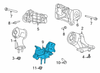 OEM 2022 Ford Bronco INSULATOR ASY - ENGINE SUPPORT Diagram - MB3Z-6068-B