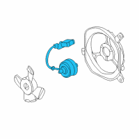 OEM 2000 Honda Insight Motor, Cooling Fan Diagram - 80151-S3Y-003