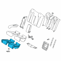 OEM 2016 Lexus RC F Pad Sub-Assembly, Rear Seat Diagram - 71503-24070