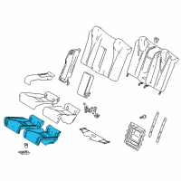 OEM 2017 Lexus RC F Pad Sub-Assembly, Rear Seat Diagram - 71503-24070