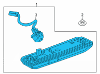 OEM 2022 Chevrolet Trailblazer License Lamp Assembly Diagram - 42781827