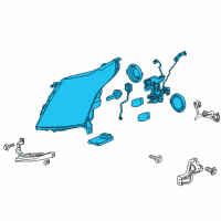 OEM 2013 Cadillac SRX Headlamp Assembly Diagram - 22853878
