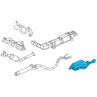 OEM 2007 Saturn Ion Exhaust Muffler Assembly Diagram - 15297091