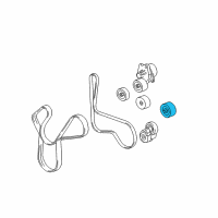 OEM 2009 Chevrolet Corvette Tensioner Pulley Diagram - 12598653