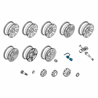 OEM 2021 Ford F-350 Super Duty Wheel Lock Kit Diagram - HC3Z-1A043-A