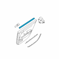 OEM 2008 Nissan Maxima Weatherstrip-Rear Door Inside, RH Diagram - 82834-ZK00A