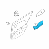 OEM Nissan Rear Door Armrest, Right Diagram - 82940-JA10A