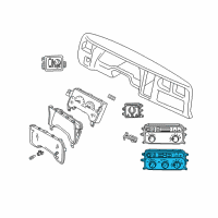 OEM 2002 Dodge Durango Air Conditioning And Heater Auxiliary Control Switch Diagram - 55056249AE