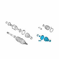 OEM Toyota Matrix Inner Boot Diagram - 04439-01010