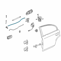 OEM 1998 Honda Civic Rod, R. RR. Door Lock Diagram - 72632-S04-004