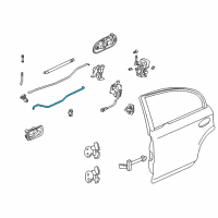 OEM 1996 Honda Civic Rod, L. RR. Inside Diagram - 72671-S04-004