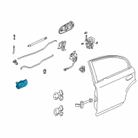 OEM 1998 Honda Civic Handle Assembly, Passenger Side Inside (Medium Taupe) Diagram - 72120-S04-004ZD