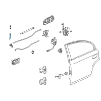 OEM 1996 Honda Civic Rod, RR. Door Lock Knob Diagram - 72633-S04-004