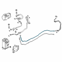 OEM BMW 530e xDrive Pressure Line, Underfloor Diagram - 64-53-9-342-893