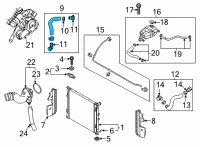 OEM 2022 Kia K5 Hose Assembly-RADAATOR, L Diagram - 25415L1200