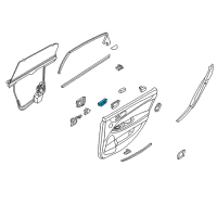OEM Hyundai Equus Interior Door Handle Assembly, Left Diagram - 82610-3N000-VLC