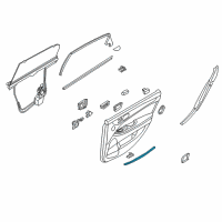 OEM 2014 Hyundai Equus Weatherstrip-Rear Door Trim Lower LH Diagram - 83356-3N000-RY