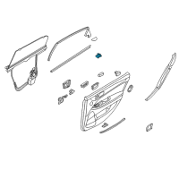 OEM 2011 Hyundai Equus Rear Power Window Sub Switch Assembly, Left Diagram - 93580-3N100-VM5