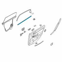 OEM 2014 Hyundai Equus Weatherstrip-Rear Door Belt Inside RH Diagram - 83241-3N000