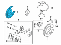 OEM 2021 Nissan Rogue Baffle Plate Diagram - 44161-6RA0A