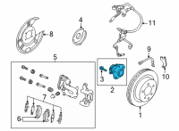 OEM 2021 Nissan Rogue HUB ASSY REAR Diagram - 43202-6RR0C