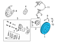 OEM 2021 Nissan Rogue Rotor-Disc Brake, Rear Axle Diagram - 43206-6RR0A