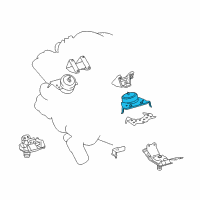 OEM 2008 Toyota Sequoia Front Mount Diagram - 12362-0F010