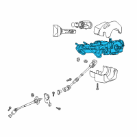 OEM 1998 Jeep Wrangler Column Steering Non tilt Diagram - 4897818AB