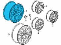 OEM 2021 GMC Sierra 1500 Wheel, Alloy Diagram - 23376219