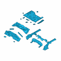 OEM 2020 Hyundai Venue Panel Complete-Rear Floor Diagram - 65500-K2100