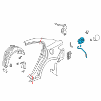 OEM 2016 Acura ILX Adapter Assembly, Fuel Cap Diagram - 74480-TX6-A01