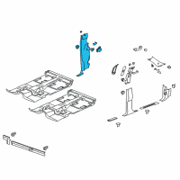OEM 2007 GMC Sierra 3500 HD Lock Pillar Trim Diagram - 25833142