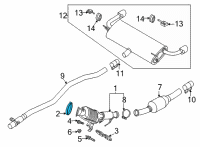 OEM Ford Escape Converter Clamp Diagram - JX6Z-5A215-C