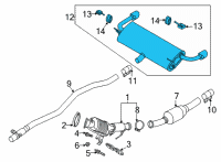 OEM Ford Escape MUFFLER ASY - REAR Diagram - LX6Z-5A289-B