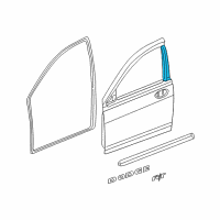 OEM 2006 Chrysler Sebring Molding-Front Door Diagram - 4805326AD