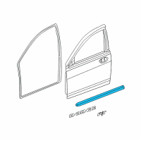 OEM 2006 Chrysler Sebring Molding-Front Door Diagram - 68001562AA