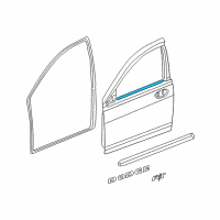 OEM 2002 Chrysler Sebring Molding-Front Door Belt Diagram - 4805322AD