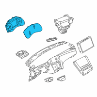 OEM 2020 Infiniti QX50 Instrument Combination Meter Assembly Diagram - 24810-5NA1A