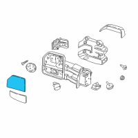 OEM Ford F-150 Mirror Glass Diagram - FL3Z-17K707-AE