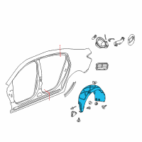 OEM 2010 Buick LaCrosse Wheelhouse Liner Diagram - 22862526