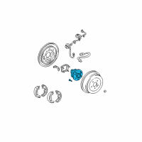 OEM 2000 Toyota Sienna Rear Axle Bearing And Hub Assembly, Right Diagram - 42450-08010