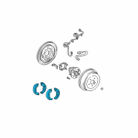 OEM 2001 Toyota Sienna Shoe Kit, Rear Brake Diagram - 04495-08010