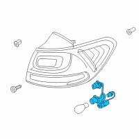 OEM Kia Rear Combination Holder & Wiring Diagram - 92480C6100