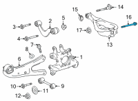 OEM 2021 Toyota Highlander Front Control Arm Bolt Diagram - 90119-A0489