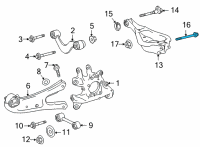 OEM 2022 Toyota Camry Front Control Arm Bolt Diagram - 90119-A0489