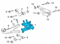 OEM 2020 Toyota Highlander Knuckle Diagram - 42304-0E090