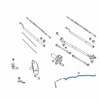 OEM 2017 Nissan Titan Tube Assy-Windshield Washer Diagram - 28934-EZ00C