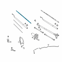 OEM 2021 Nissan Titan Windshield Wiper Blade Assembly Diagram - 28890-EZ00A